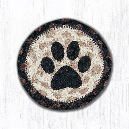 CAPITOL IMPORTING CO 5 in. Cat Paw Individual Coaster Rug 31-IC313CP